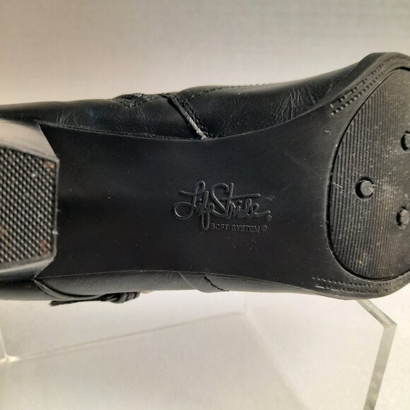 Lifestride Tempest Too Black Heel Buckle Booties - Picture 8 of 9